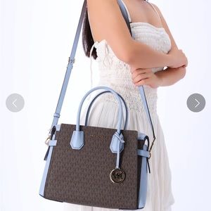 Michael Kors Mercer Medium Top Zip Belted Satchel